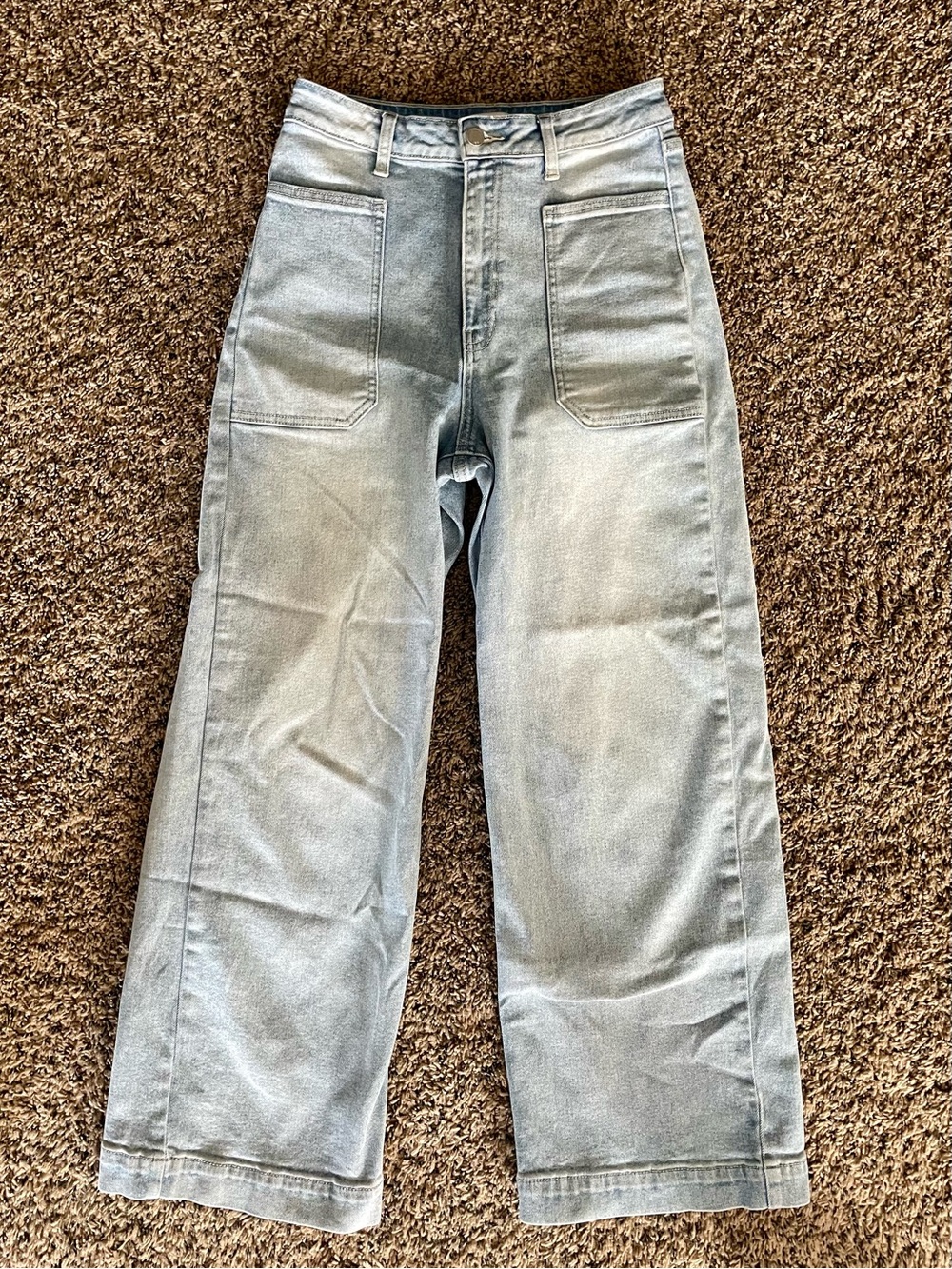 Wide-Leg Light denim Jeans